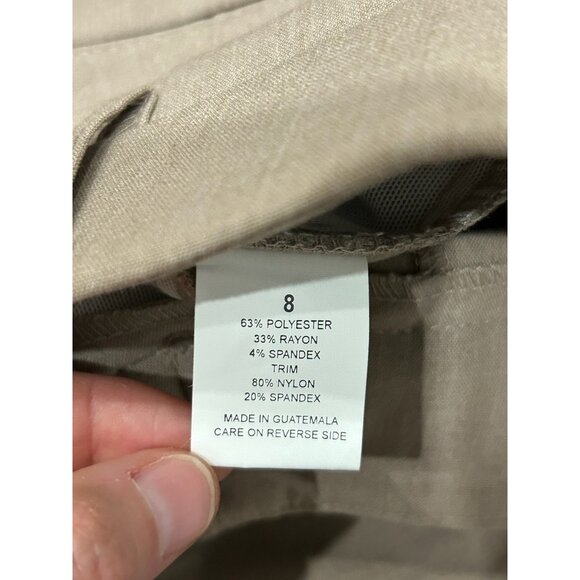 David Dart Womens Dress Pants Size 8 Light Brown Straight Leg Flat Front - Picture 7 of 9